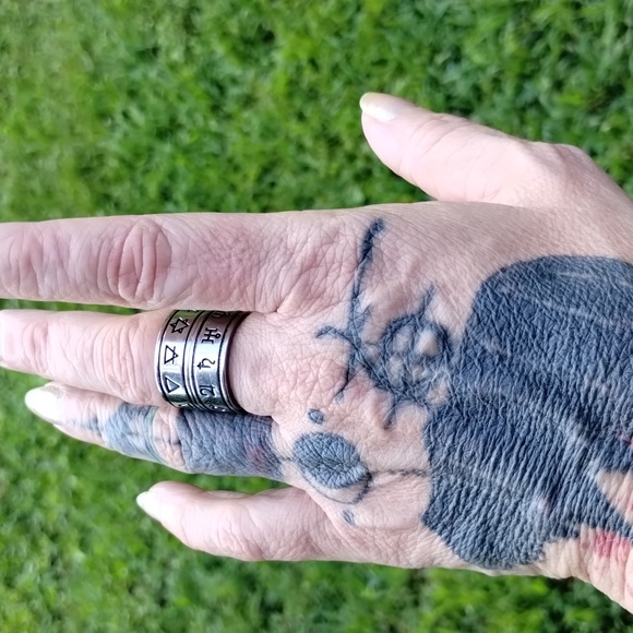 Evil Pawn Jewelry Planet Stainless Steel Ring Astrology - Picture 4 of 6